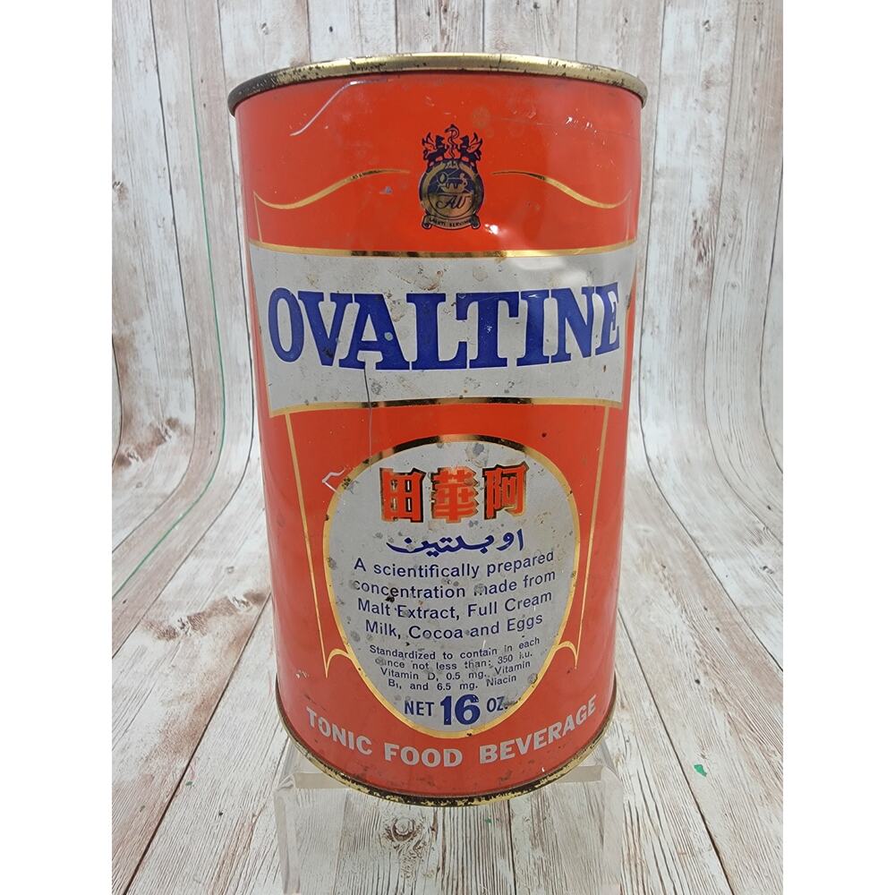 Vintage Ovaltine Can Wander Foods Tonic Food Beverage 16oz Great Britain
